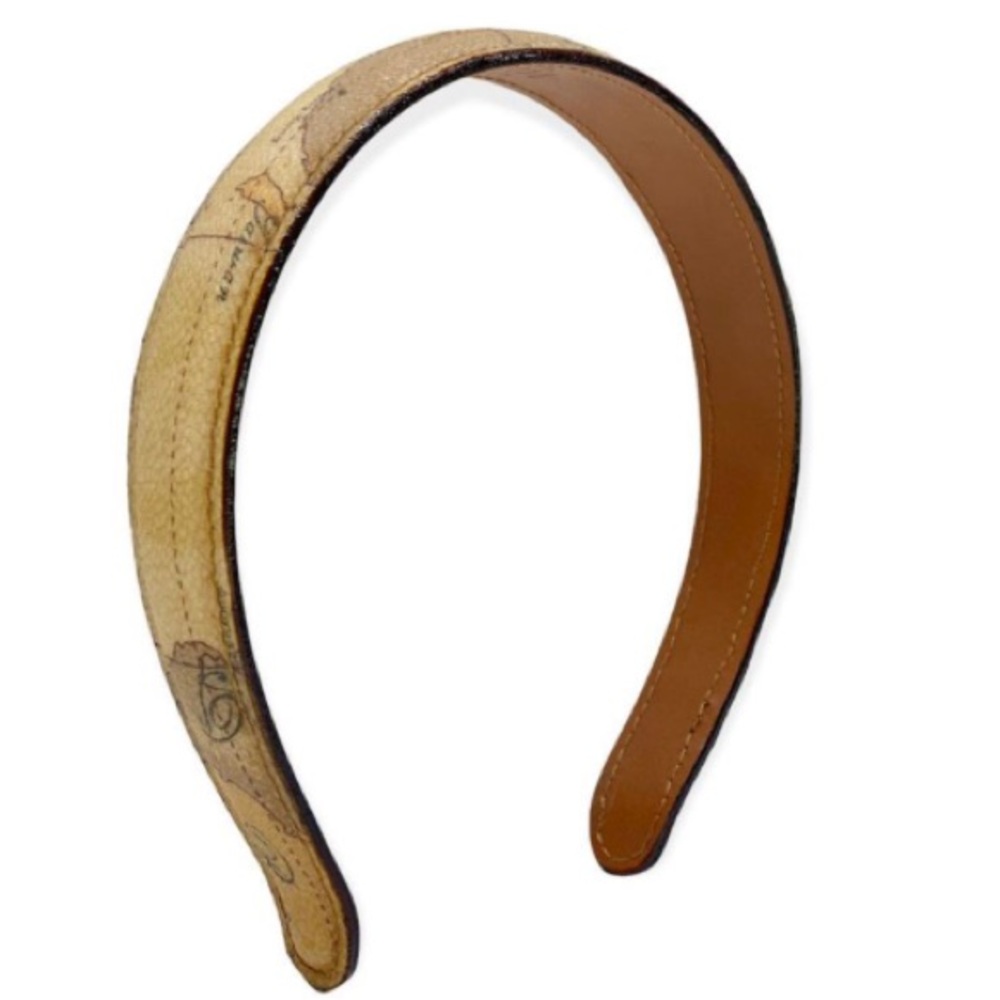 🆕 Alviero Martini Leather Headband in Brown and Tan - Picture 6 of 7
